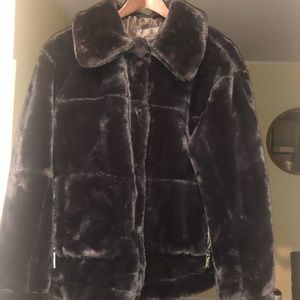 Faux fur black jacket. Brand new never worn
